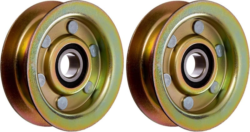 332515B Idler Pulley for John Deere, Replaces OEM no. GY20067, Gold (Pack of 2)